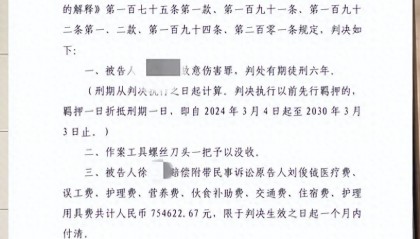 19歲網(wǎng)紅“山東小鉞鉞”被鄰居刺傷后腦，傷人者被判6年