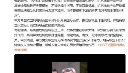 中國常駐聯(lián)合國代表：希望歐盟成為中國可以信任的合作伙伴