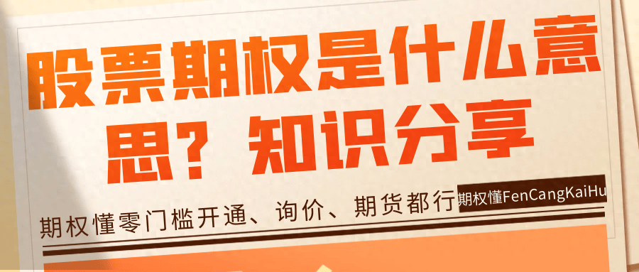 股票期權(quán)是什么意思？