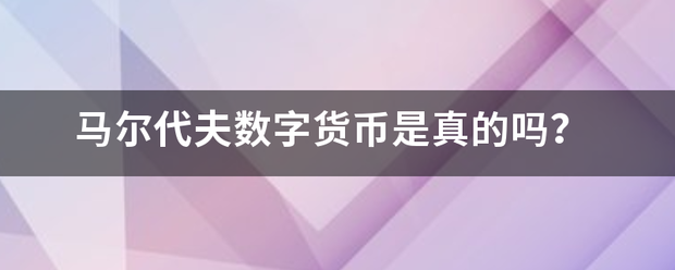 馬爾代夫數(shù)字貨幣是真的嗎？