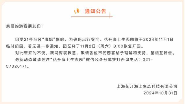 最新確認(rèn)：“康妮”或二次登陸！上海風(fēng)雨持續(xù)，多個景區(qū)閉園，部分公交輪渡停運