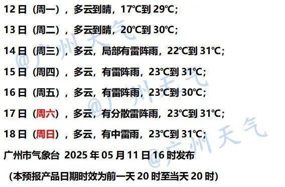 廣州未來兩天冷空氣繼續(xù)，周三后“變臉”，雷陣雨又要來