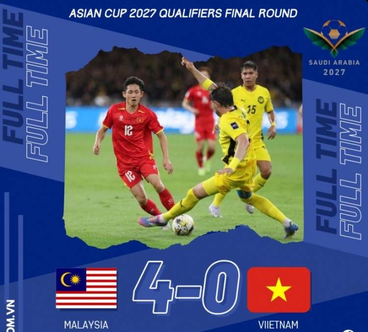 國足壓力大了！越南0-4遭馬來西亞狂虐 恐無緣亞洲杯