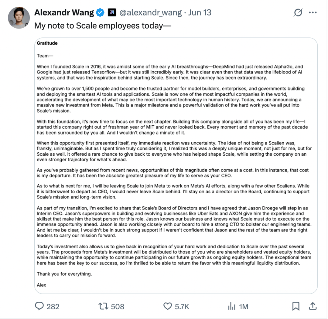 150億美元！28歲華裔天才官宣加入Meta，扎克伯格掀翻AI牌桌！