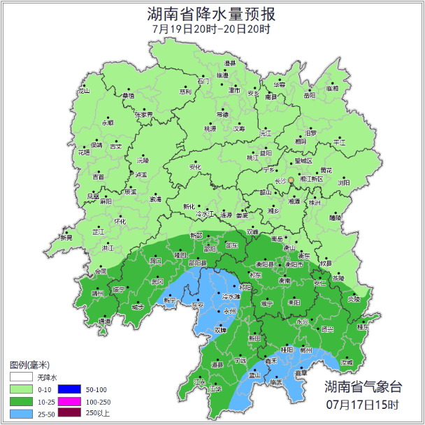 湖南天氣：最低氣溫25℃！中雨大雨+雷暴大風(fēng)！