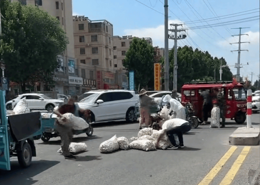 多人哄搶掉地大蒜，遭人呵斥也無(wú)濟(jì)于事……市民：不應(yīng)占這種小便宜