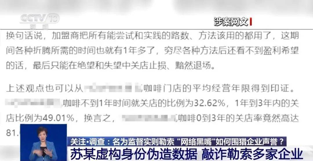“不給錢就黑你”，敲詐勒索多家企業(yè)，僅一家就拿了20多萬元“封口費”，自媒體黑嘴蘇某被刑拘